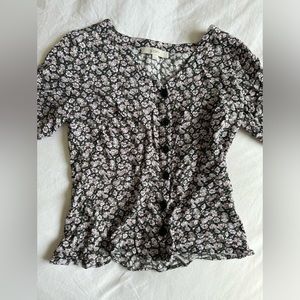 Button down floral top